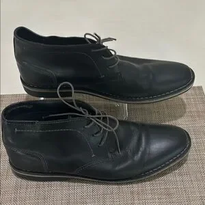 Steve Madden Black Leather Chukka Boots. Men\'s 12. Excellent condition. Sharp! Amazon.com | Steve Madden Boys Harkeen Chukka Boot, Black  main image 3